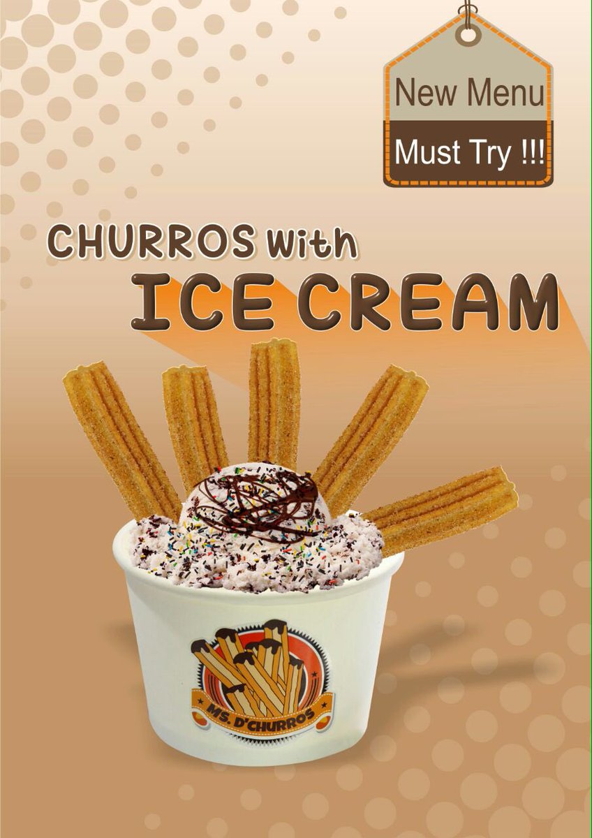 Must try! Churros with Ice Cream hanya di Ms. D'churros blok B Eat Republic