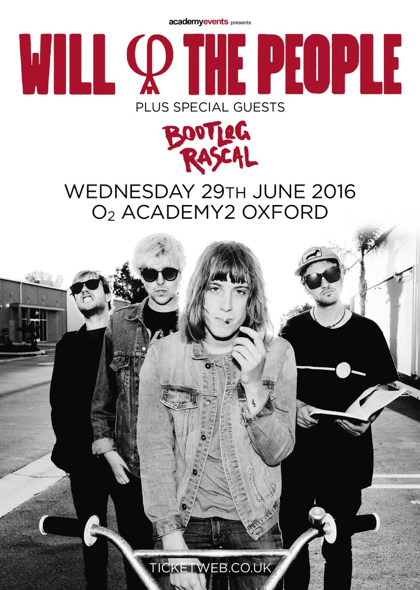 .<a href="/watpmusic/">Will And The People</a> join us on Wed 29th June!

Supported by <a href="/bootlegrascal/">Bootleg Rascal</a>!

Get ya tickets here: bit.ly/28LfGks
