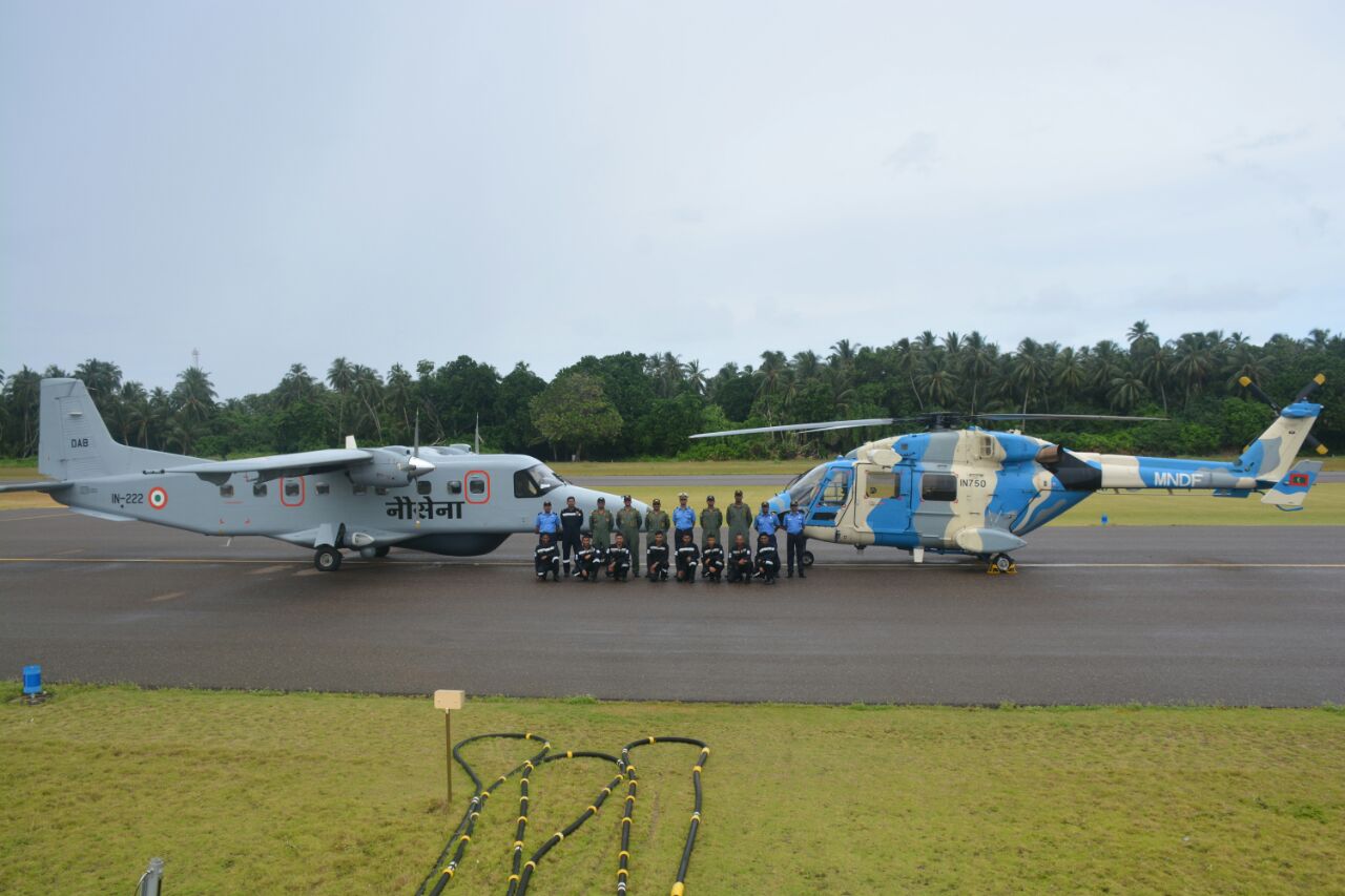 SpokespersonNavy on X: "@SpokespersonMoD IN Dornier at L.Kadhdhoo, Maldives for EEZ surveillance &amp; met up with IN ALH 750 team . https://t.co/unGeQ7y0iI" / X