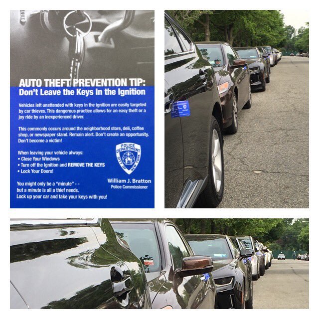 Lock it! Secure it! Crime Prevention out in Great Kills this morning