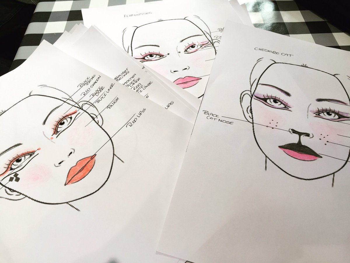 FirstPointeJhb's tweet image. Busy with the make-up inspiration boards for the concert while enjoying a cappuccino! #firstpointeconcert #alice