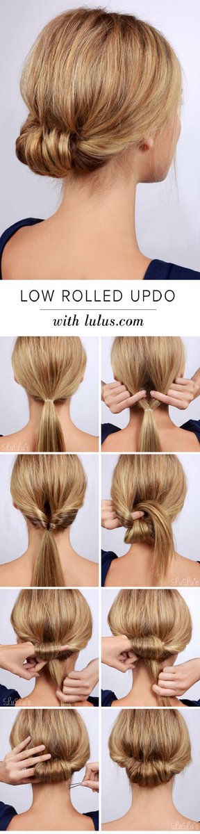 Leuk om zelf eens te proberen! #updo #diy