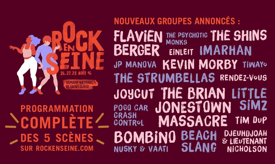LePubADK's tweet photo. ► @rockenseine dévoile les derniers noms de sa programmation : 9 #groupes sont franciliens ! https://t.co/EV2ILpQ3Nx https://t.co/EOwNyOjlSz
