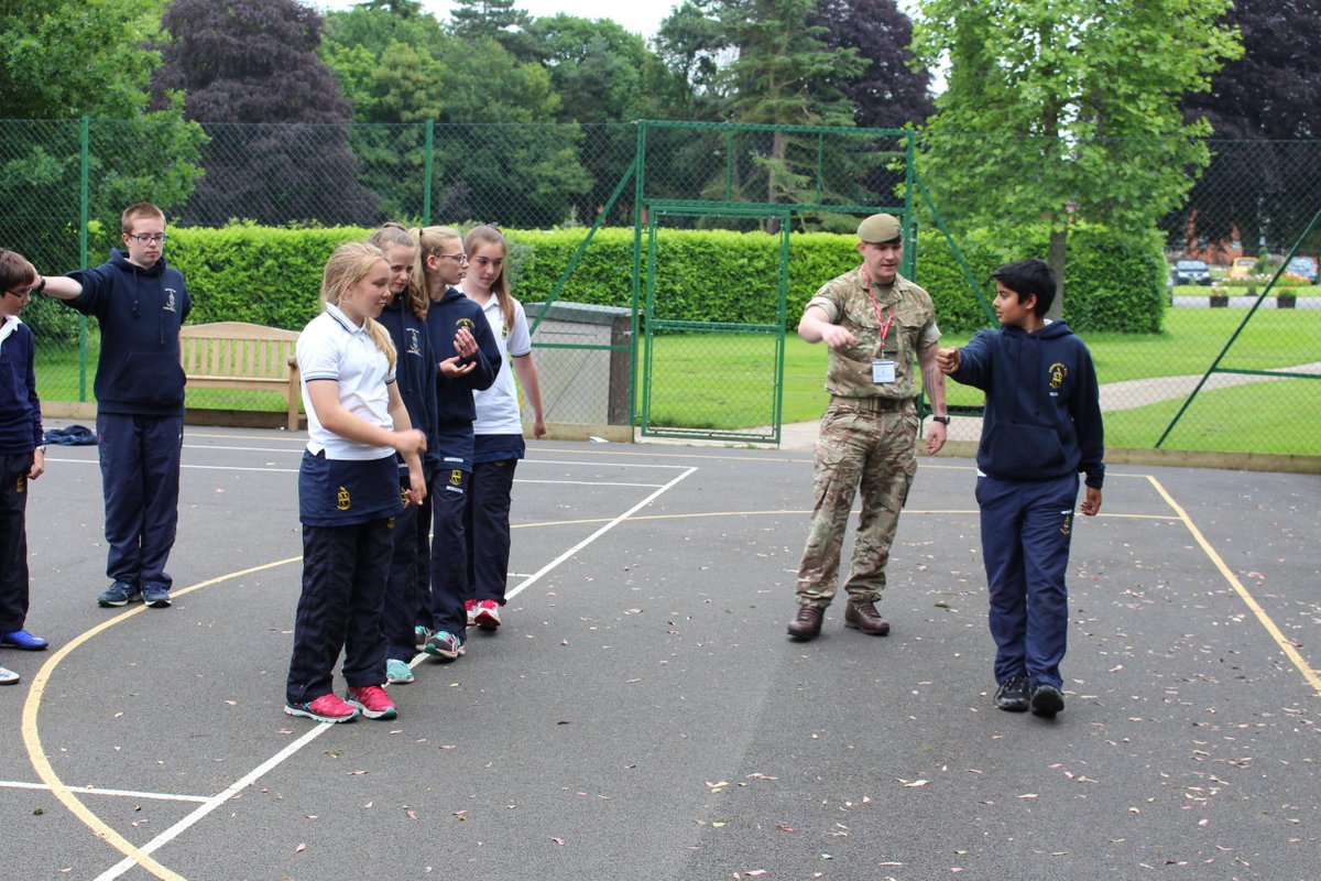 ReptonPrep's tweet photo. ATTEN-SHUN! Year 8 being put through their paces on Army Day #PostCEprogramme https://t.co/euAlcotFOy