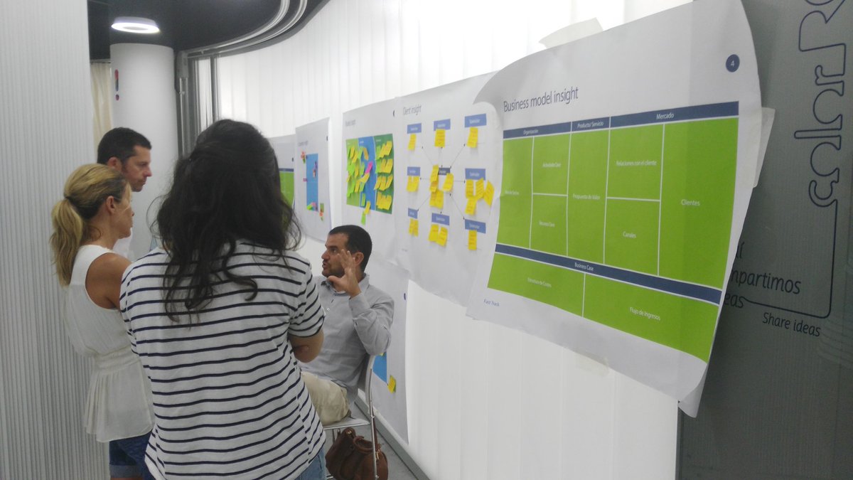 FITCanarias's tweet photo. Pasamos a diseñar nuestro modelo de negocio #InnovationFastTrack #Deloitte @Deloitte_ES https://t.co/uVa9ZU43HJ