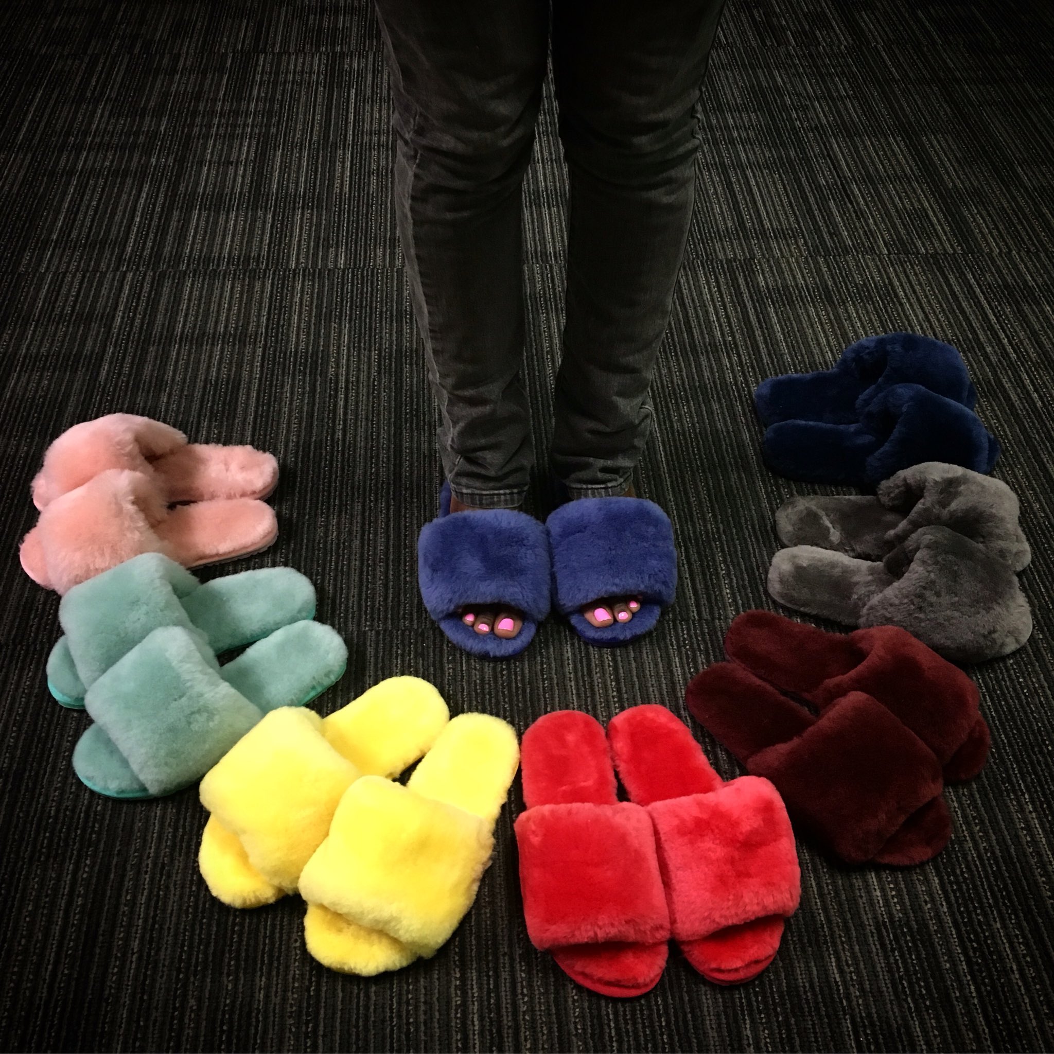 duckie confetti slippers