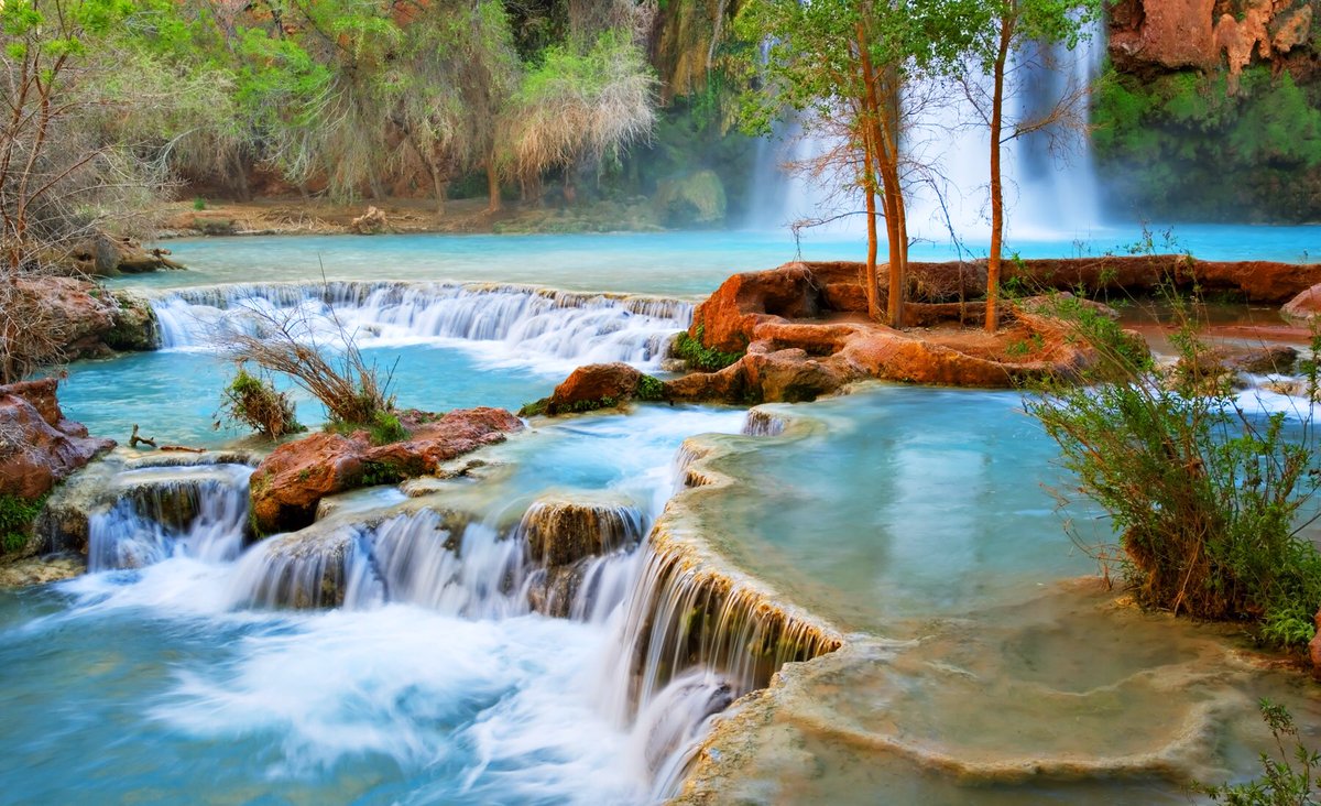 uberplanet's tweet photo. Havasu Falls, Arizona, USA. https://t.co/DWuc9Cb4U6
