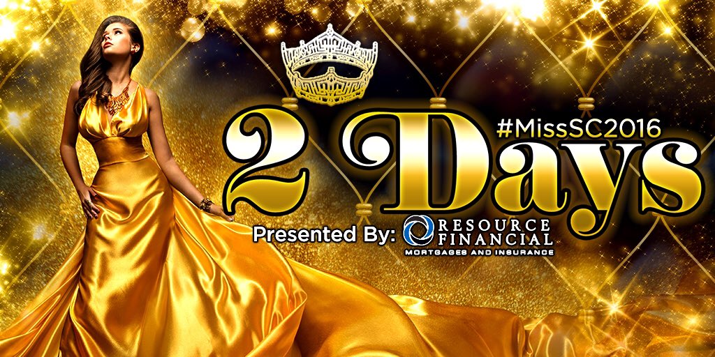 MissSCPageant's tweet photo. 👑 Only 2 more days until we crown the next Miss SC and Miss SC Teen! Watch it LIVE on @wachfox 6/25 8-10:30PM. https://t.co/f6YJ8w5Gax