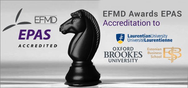 Great to see @EBSestonia @brookesBS &amp; <a href="/LaurentianU/">Laurentian University - Université Laurentienne</a> joining the #EPAS accreditation pool bit.ly/28OOTCF