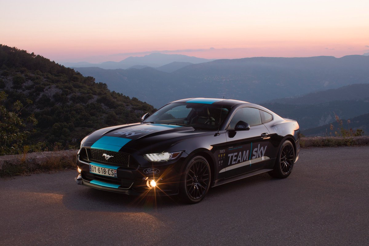 NetcompanyINEOS's tweet photo. Joining us at the Tour de France this July - say hello to the mighty @TeamSky @FordEu Mustang! A thing of beauty 😍 https://t.co/7kPuwgjkZC