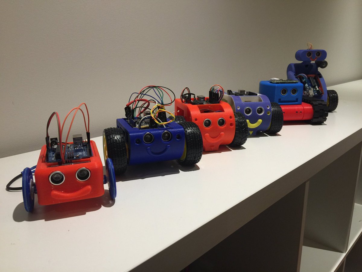 timmiclark's tweet image. This is becoming a bit of an obsession! #happyRobots #Arduino #STEM
