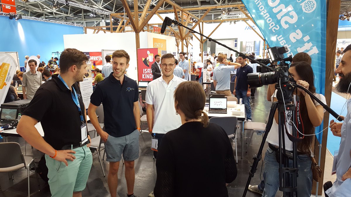 Famous on the Internet: Hackers from Hochschule Aalen during an interview. #makeautomatica