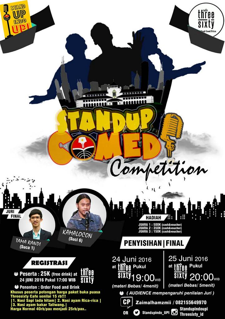 FandiBakri's tweet photo. Acaranya @StandUpIndo_UPI hari ini dan besok, leh uga #standupcompetition #LaughAndFight #threesixty_id https://t.co/HDCC1VRZ3A
