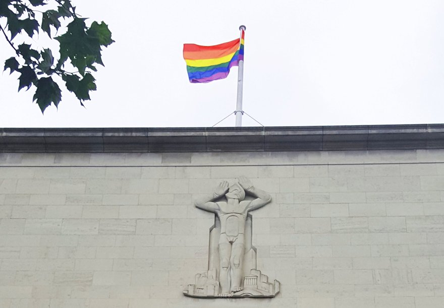 RIBA's tweet photo. Great to see the rainbow flag flying proud over our home, 66 Portland Place for #PrideinLondon #nofilter https://t.co/kZLE1kUmE4