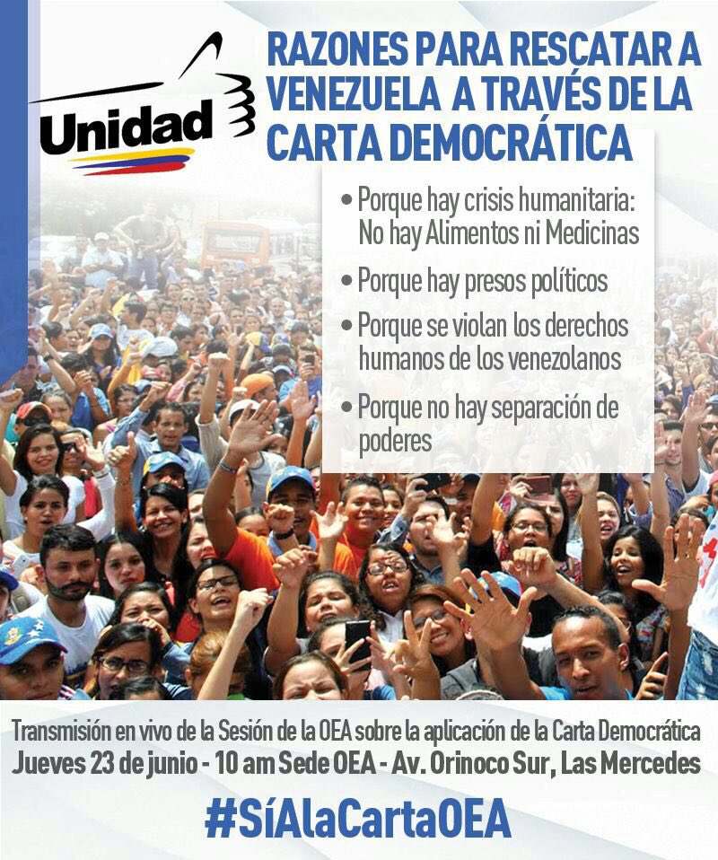 liliantintori's tweet image. Nuestro objetivo de Rescatar a Venezuela está muy cerca! Los espero en la sede de la OEA en Caracas #SíALaCartaOEA