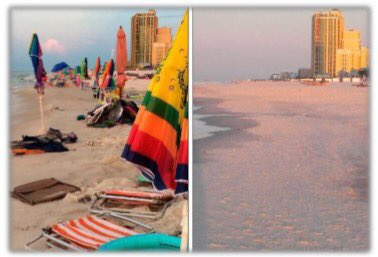 CityOB's tweet image. Leave Only Footprints has made a total difference in beaches -2016. This morning shot from last year compared
