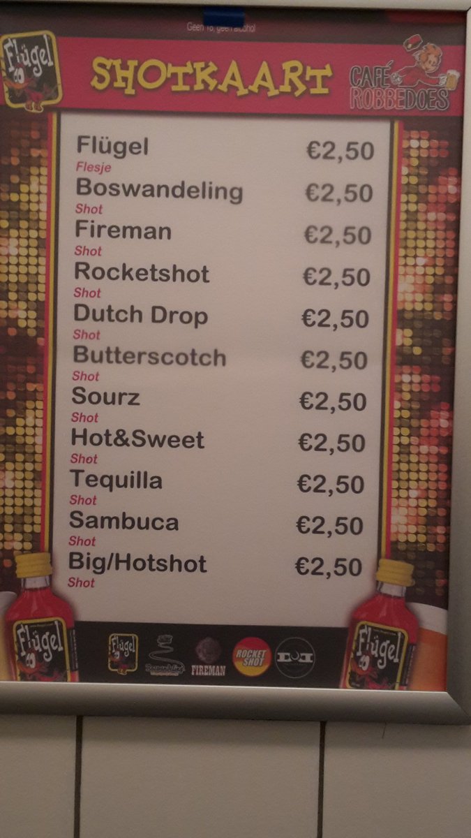 Kennen jullie onze nieuwe #shotkaart al?
Dit #weekend alle #shots voor €1,50
#HappyFriday #dolledwazezaterdag