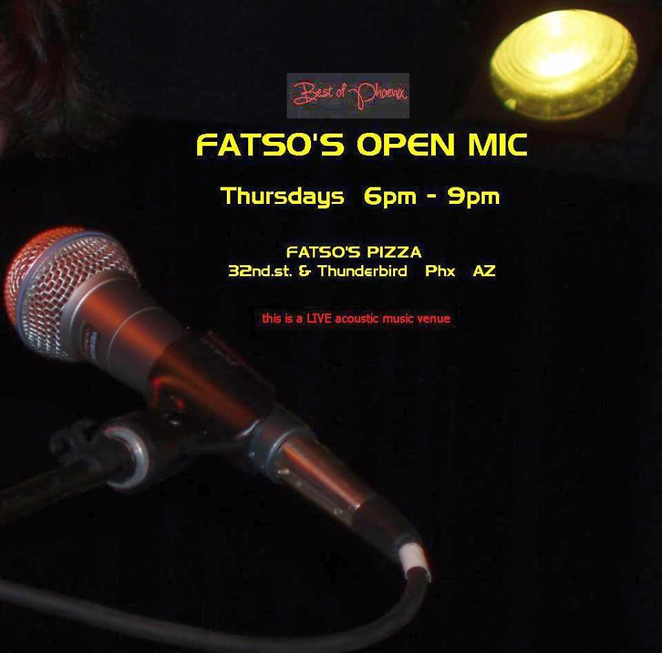 OrbittMixxed's tweet photo. TONIGHT #OpenMic 🎤 6-9p, @FatsosPizza 32 St &amp; Thunderbird Phx AZ. #BETTERthanKaraoke #BestOfPhoenix #socialinphoenix https://t.co/7RoL1F7sT9