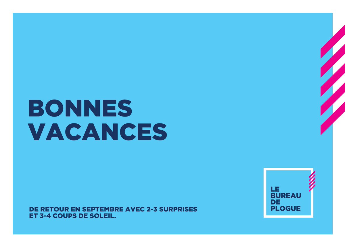 Bonnes vacances, collègues du Bureau! Merci de votre soutien aux #entrepreneurs et à très bientôt! #lashopestfermée