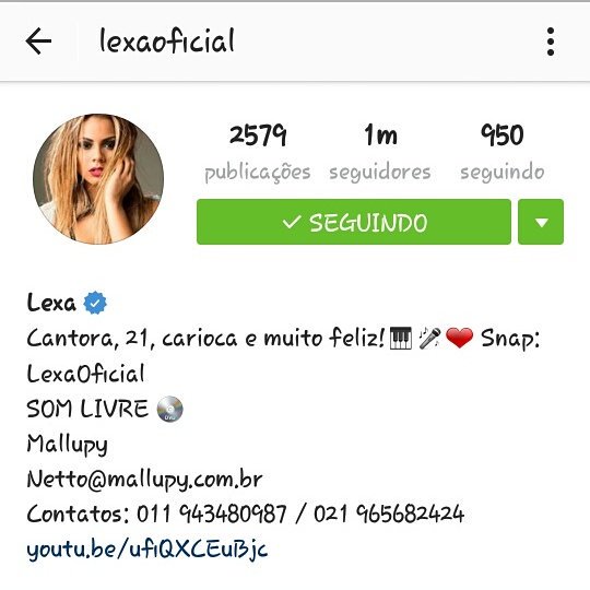 Guilexa1's tweet photo. #1MDaLexaNoInsta parabéns linda https://t.co/hkS00lmXWY