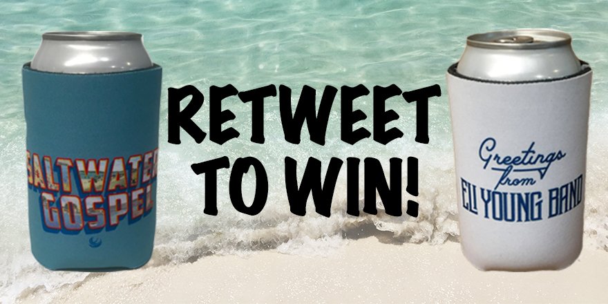 EliYoungBand's tweet photo. RT to win this koozie! We'll pick six of y'all as winners at 2pm CT. Get #SaltwaterGospel at @AppleMusic. Good luck! https://t.co/cYtfAqEHMV