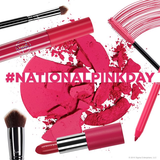Sigma_Affiliate's tweet photo. It's #NationalPinkDay! Shop + Share our signature shade #SigmaPink πππ https://t.co/9yvxLDkYDP https://t.co/zYajkVzUNK
