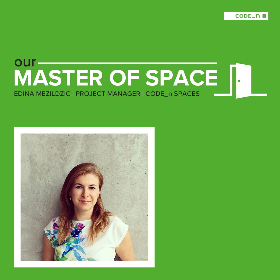 CODE_n's tweet photo. May we introduce? @edina_mez, our Project Manager of #CODE_n SPACES! #TeamCODE_n #MasterOfSpace https://t.co/fL3RhX1Osd
