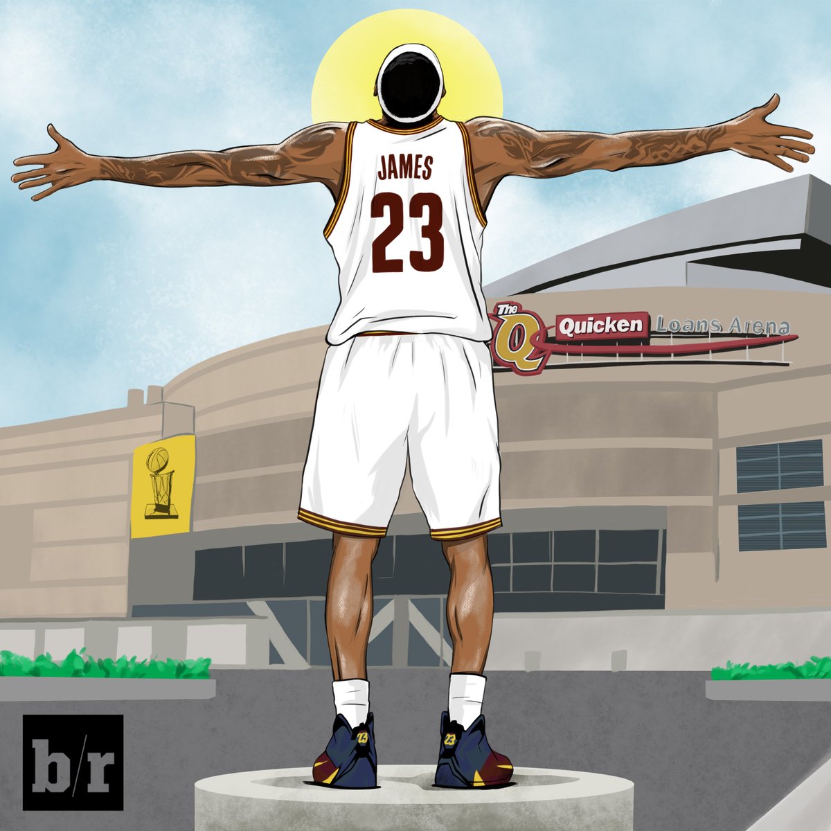 BleacherReport's tweet photo. Jim Brown thinks LeBron deserves his own statue...What if? https://t.co/81tvKAL9bG