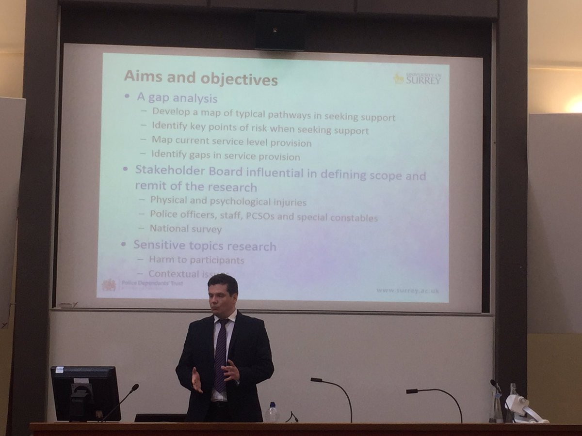 policecareuk's tweet photo. Graham explains this is a gap analysis looking at what's missing from support available after injury #CCCUConf https://t.co/KEQCIRlwU3