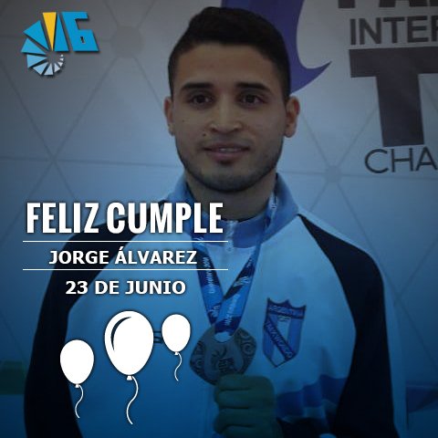 lalicudeportiva's tweet photo. #FelizCumple a un taekwondista que pega y pega para seguir creciendo. ¡Felicidades, @jorgealvareztkd! 🎈🎂 https://t.co/zoKUaYMO30