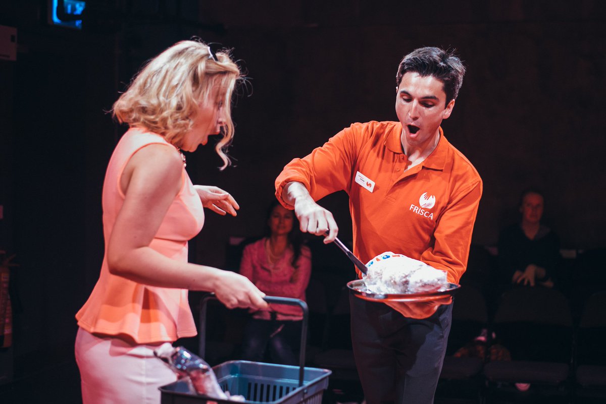 ParkTheatre's tweet photo. "Observe the dark and dirty world of supermarket chains in this comedy with a serious edge" @HappytoHelp_ #Park90 https://t.co/T9OInJ4rPt