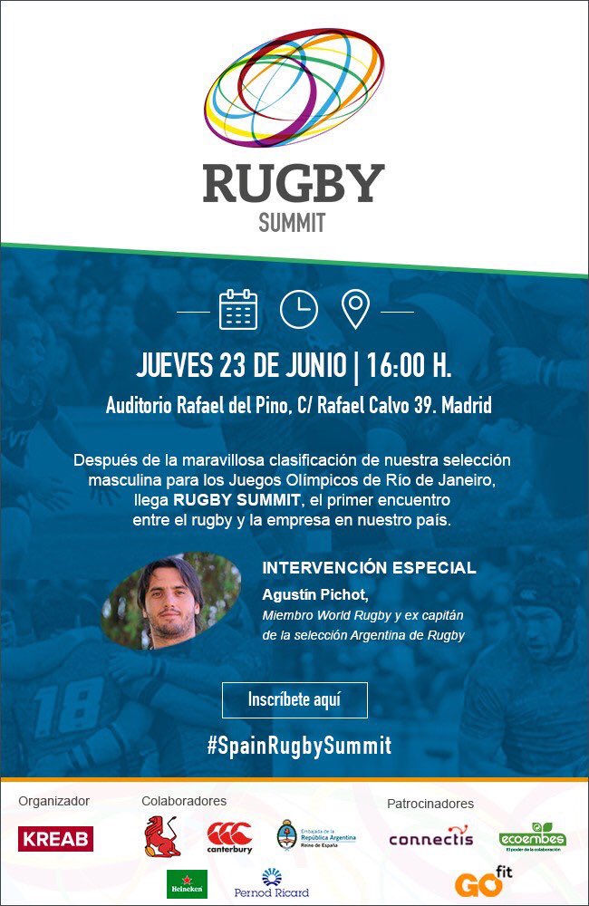 3TRugby's tweet photo. Es el momento de apostar por el rugby en España. Comienza el #RugbySummit de @KreabSpain con @AP9_ invitado de lujo! https://t.co/Wccj0vFe8E