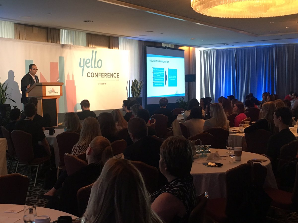 So excited to have <a href="/russik/">Russ</a> of @BloombergCareer keynote!! #Yello16