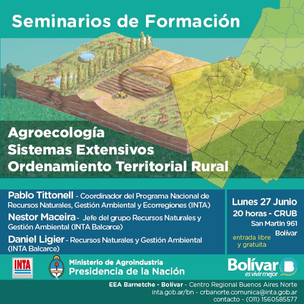 Este lunes en <a href="/gobiernobolivar/">Bolívar Municipio</a> #agroecología <a href="/INTAInforma/">INTA Informa</a> <a href="/intaargentina/">INTA</a> ++ bit.ly/inta151 ++