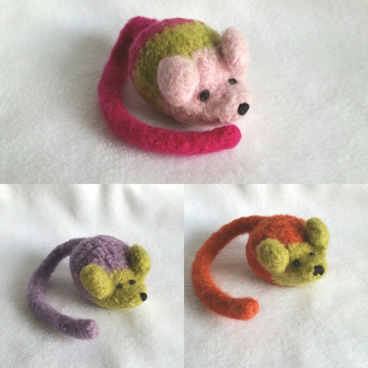 clasicats's tweet photo. Mini felted catnip mice now available https://t.co/sAYDh58ipE #CatsOfTwitter #catniptoy #feltedmouse https://t.co/flWWsAOIut