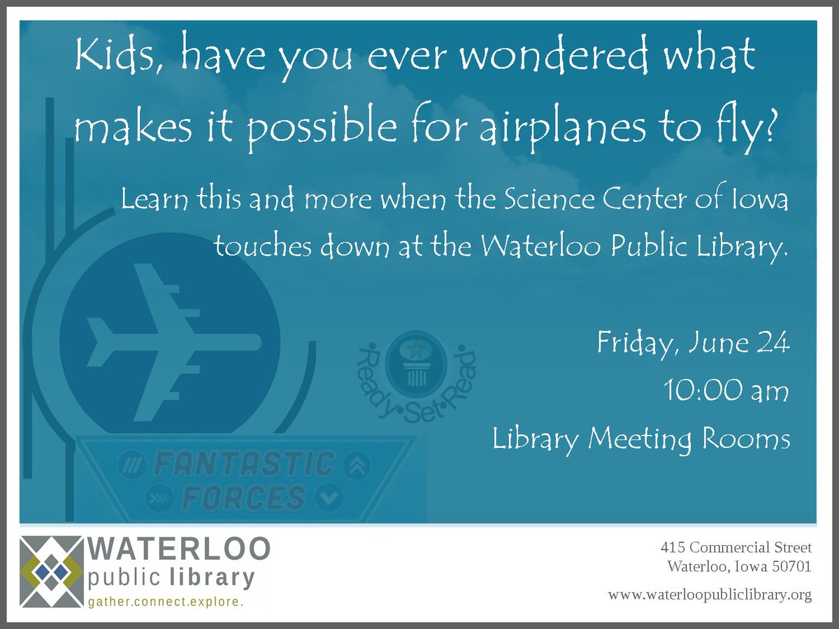 WaterlooPL's tweet photo. Kids! Don't miss the Science Center of Iowa's visit tomorrow! https://t.co/yEb4asIyrM