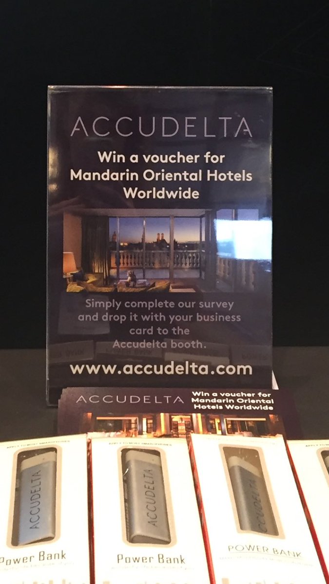 Accudelta's tweet photo. Take our survey and win a voucher for Madarin Oriental Hotels worldwide #TSAM2016 https://t.co/sSYDmUv8Cr