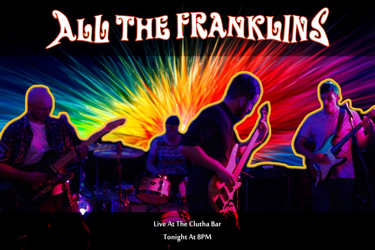 <a href="/AllTheFranklins/">All The Franklins</a> are playing The Clutha Bar tonight. 8pm start, the details are in the link.
facebook.com/events/1609491…