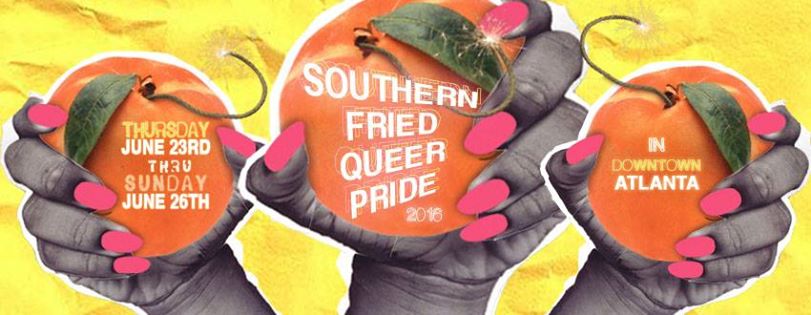 artsatlorg's tweet photo. Southern Fried Queer Pride 2016 is this weekend! Details here https://t.co/koxEZ0jrhb #ArtsATLartdesign #SFQP https://t.co/EE9enTXMKz