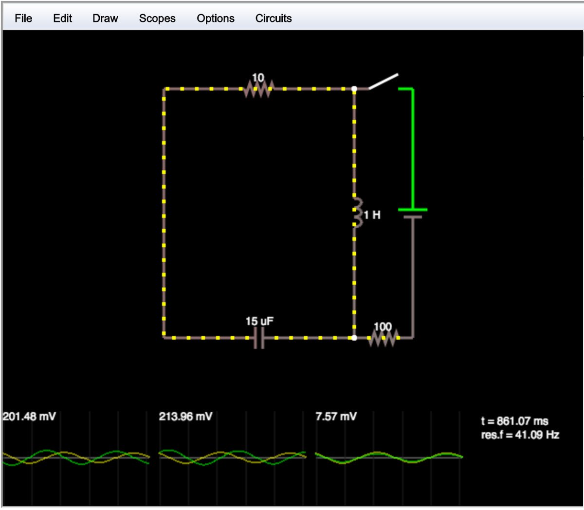 particle's tweet photo. Free online circuit simulator with a ton of interesting example circuits: https://t.co/SKT19v0QXz https://t.co/Z4eJInpTYh