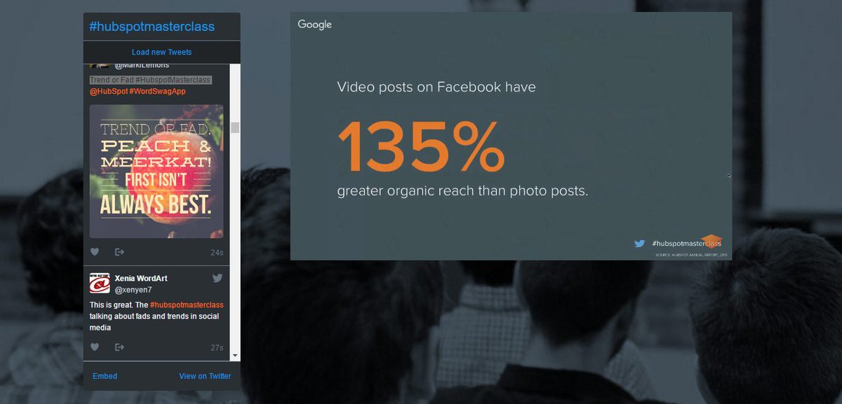 Decograph's tweet image. Are you tuned in?  #HubspotMasterclass #DidYouKnow #Facebook #videomarketing