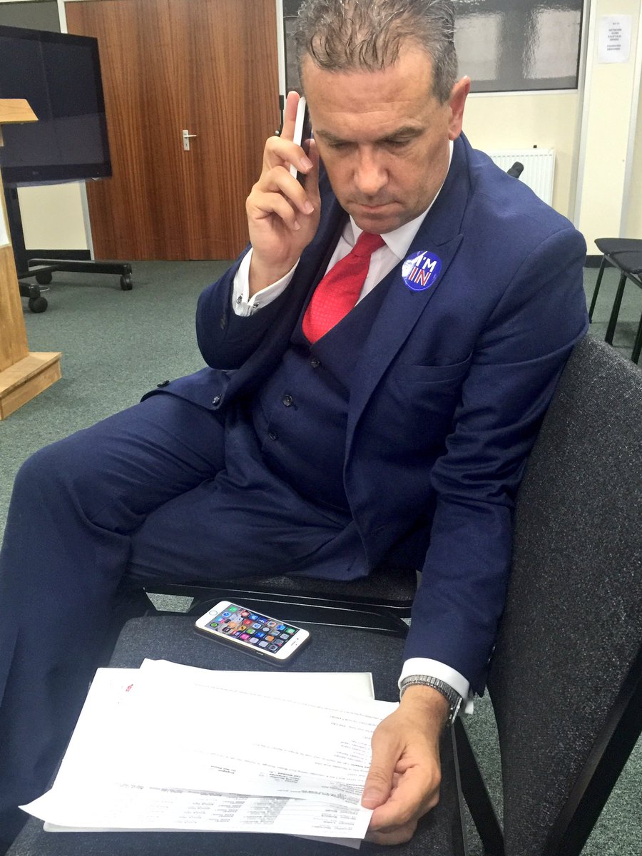 WaseemZaffar's tweet photo. .@BrumLeader @johnclancy hitting the phones for the #Remain campaign #BrumBetterIn #StrongerIn https://t.co/bHILYqI8kk