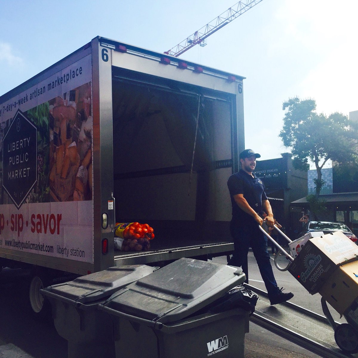 Rise and shine #littleitaly ! #specialtyproduce making deliveries in the sunshine. #produce #sandiego  #sdfoodscene