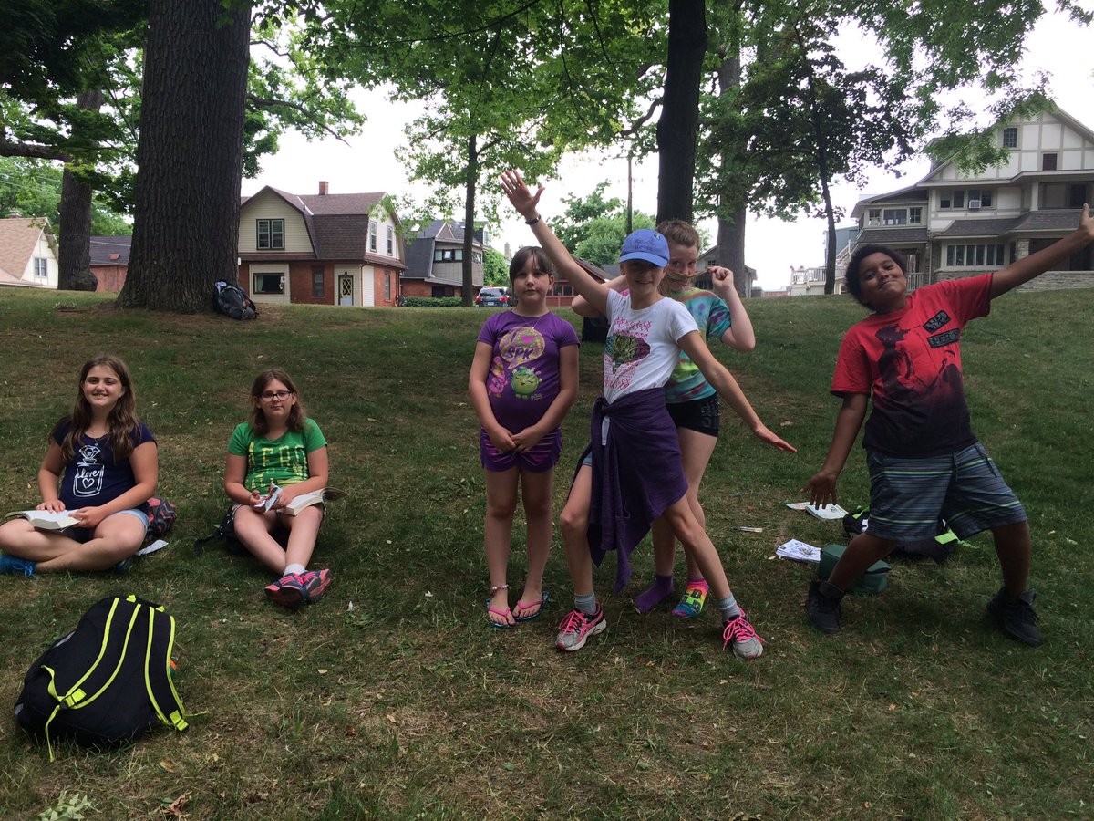 Gr 5 walking trip to the library &amp; Lynnwood Park. Students learned about the history of Norfolk county &amp; the library