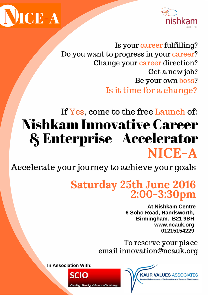 NishkamCentre's tweet photo. We can Help You to achieve- Find out how this Sat!
@CllrPreetGill @KaurValues @SCIOgroup @HillbrookDental @ChanSN https://t.co/g0H1ZwjsDN
