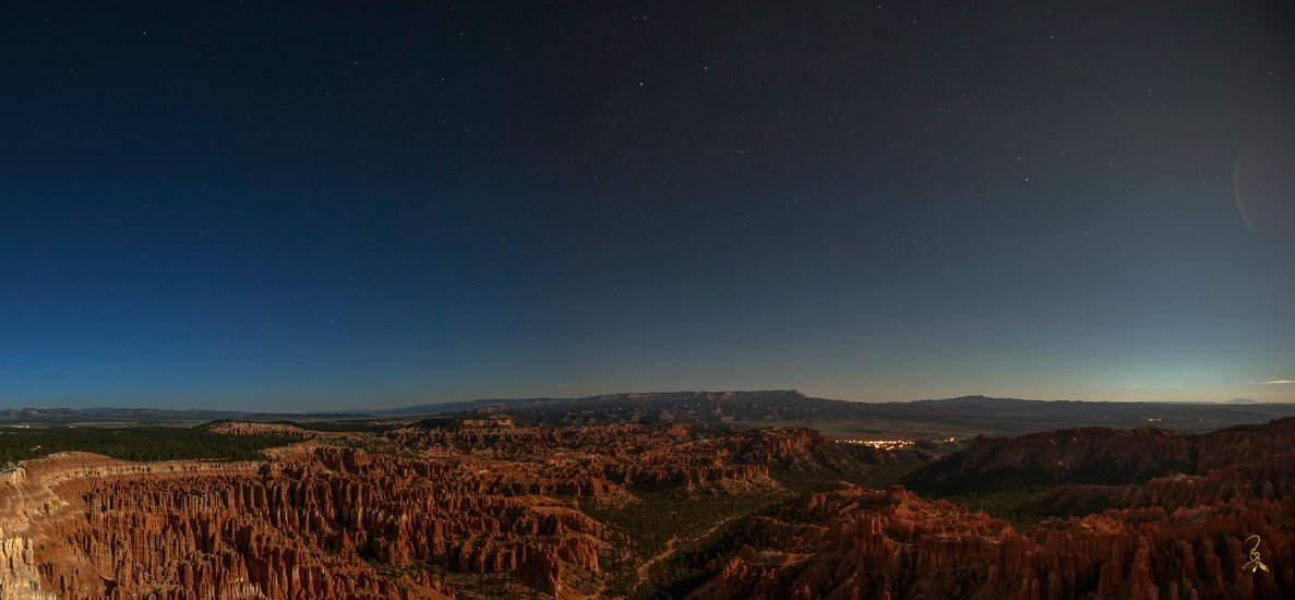 BryceCanyonNPS's tweet photo. #inspirationpoint #bryceamphitheater during #fullmoon town of #Tropic #distance #FindYourPark #parks100 #NPS100 #FYP https://t.co/FIgXXTeCDN