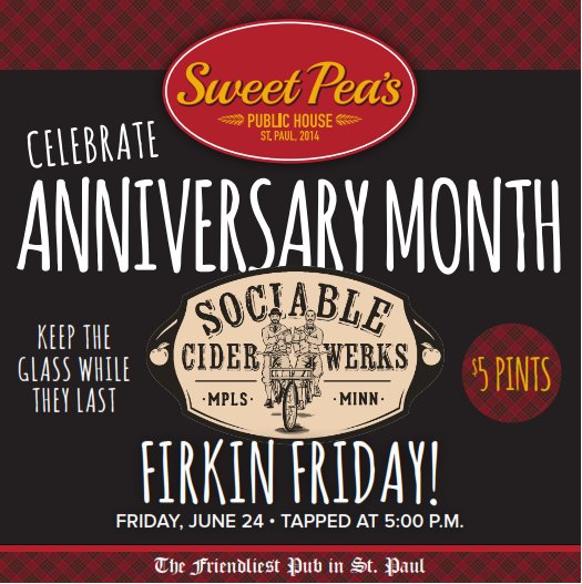 Celebrate Anniversary Month at our Firkin Friday with us tomorrow!