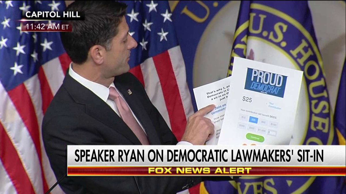 FoxNews_Flash's tweet photo. WATCH: Ryan Shames Dems for Trying to Raise Money Off Gun Control Protest https://t.co/p9aCEhbrWl https://t.co/p6Q6Ul7FVO