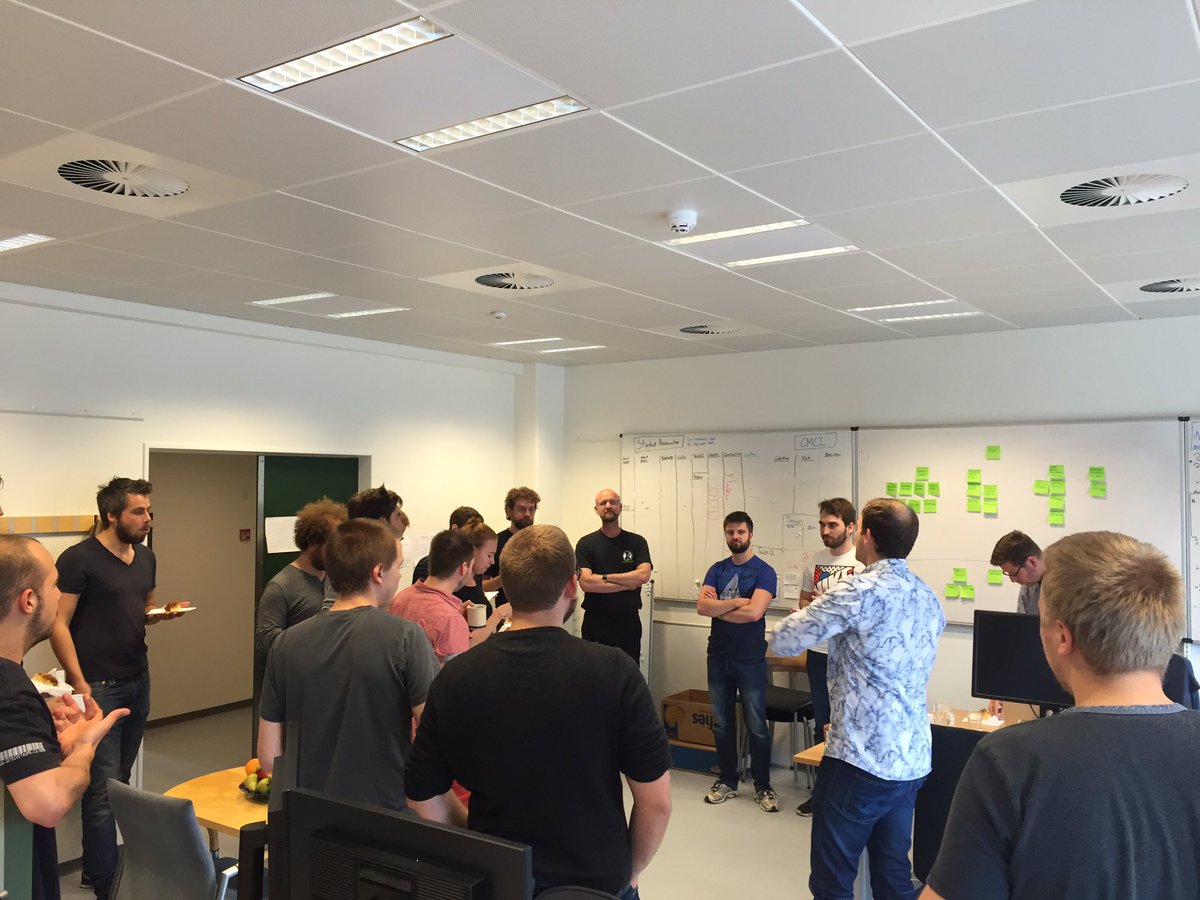 sciathome's tweet image. The team say goodbye to Justas & Donatas, thx for the fast #quantum #code and 1st version of #crowdcomputing, #game