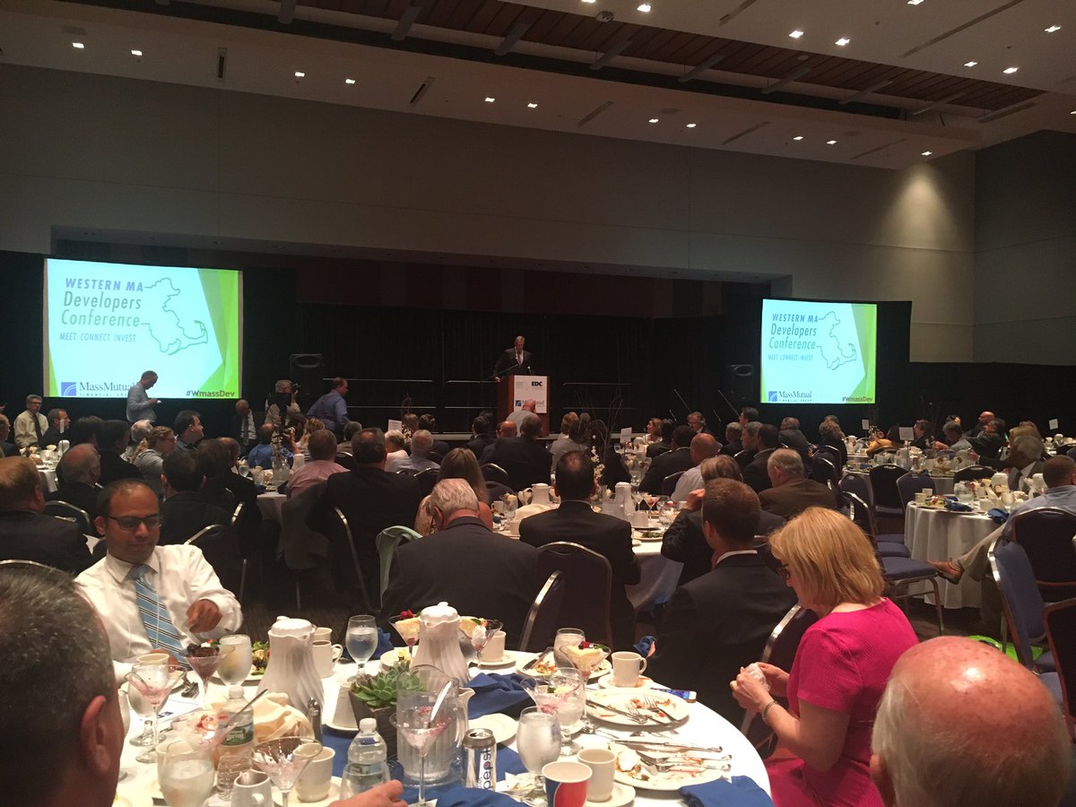 Governor Baker speaks to 400+ attendees at 2016 Developers Conference. <a href="/rsullivanWMEDC/">Western Ma EDC</a> <a href="/JillMonson/">Jill Monson</a> @JayAshEOHED
